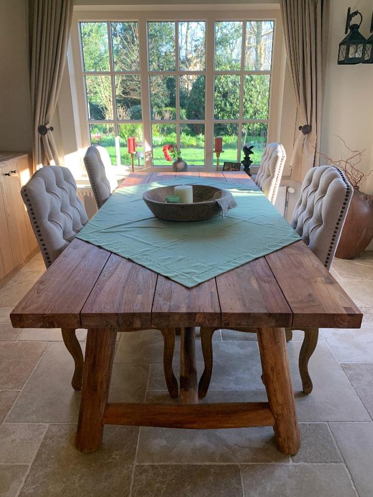 Tuintafel in teak, Tuin en Terras, Tuintafels, Zo goed als nieuw, Rechthoekig, Teakhout, Ophalen