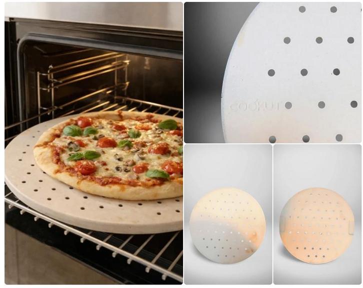 Pierre à Pizza Cookut Crispiz 38cm – Four & Barbecue, Maison & Meubles, Cuisine | Vaisselle, Utilisé, Autres types, Autres styles