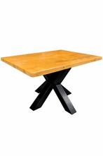 Table à manger industrielle 120x90 solide avec pied en X, Maison & Meubles, Tables | Tables à manger, 100 à 150 cm, Quatre personnes