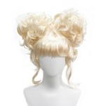 Luxe dubbele knot hart cosplay pruik synthetisch, Handtassen en Accessoires, Uiterlijk | Haarverzorging, Ophalen of Verzenden