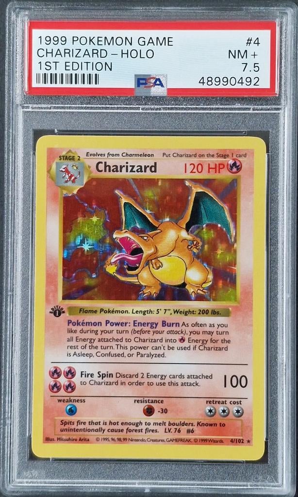 Charizard 1st edition base set Psa 7.5, Hobby & Loisirs créatifs, Jeux de cartes à collectionner | Pokémon, Enlèvement ou Envoi