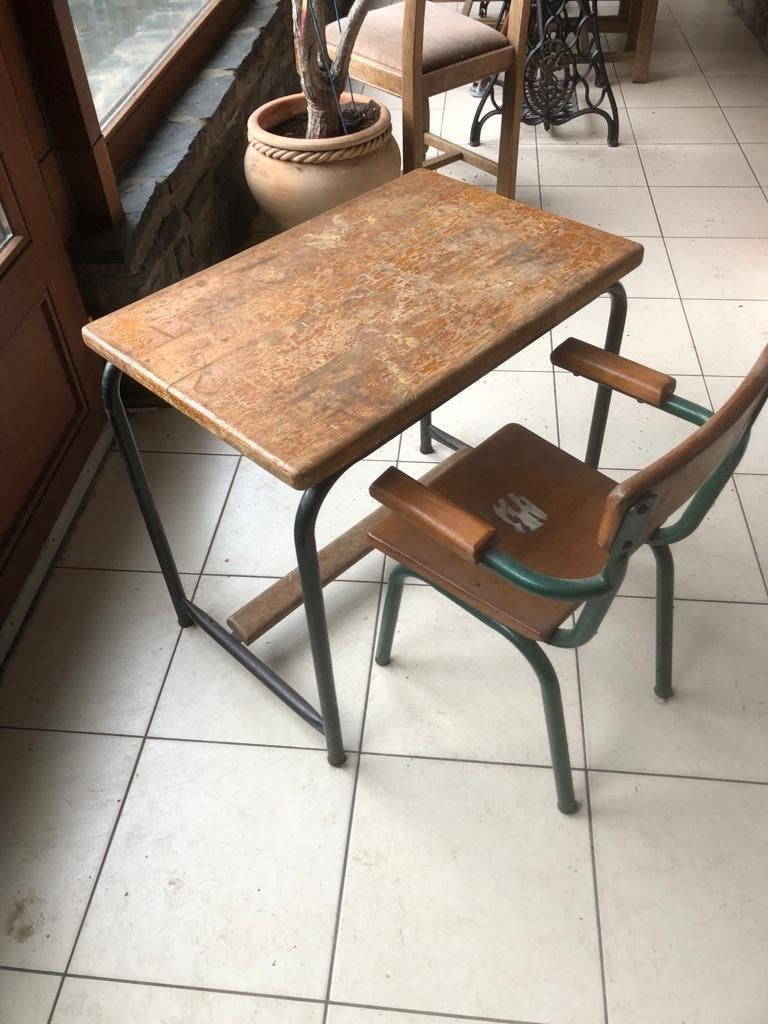 Banc d écolier vintage 70', Antiquités & Art, Enlèvement