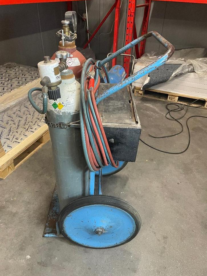 autogeen las- en snijset (snijbrander /branderkar) chalumeau, Doe-het-zelf en Bouw, Gereedschap | Lasapparaten, Zo goed als nieuw
