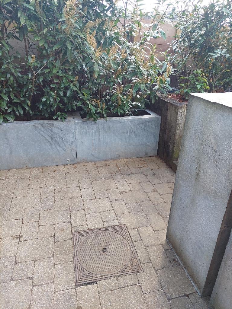 Jardinière en acier galvanisé, Jardin & Terrasse, Enlèvement, Utilisé, Métal, Jardin