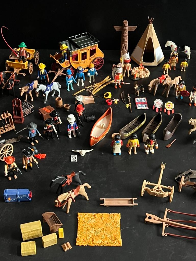 Set cowboys & indianen, Ophalen