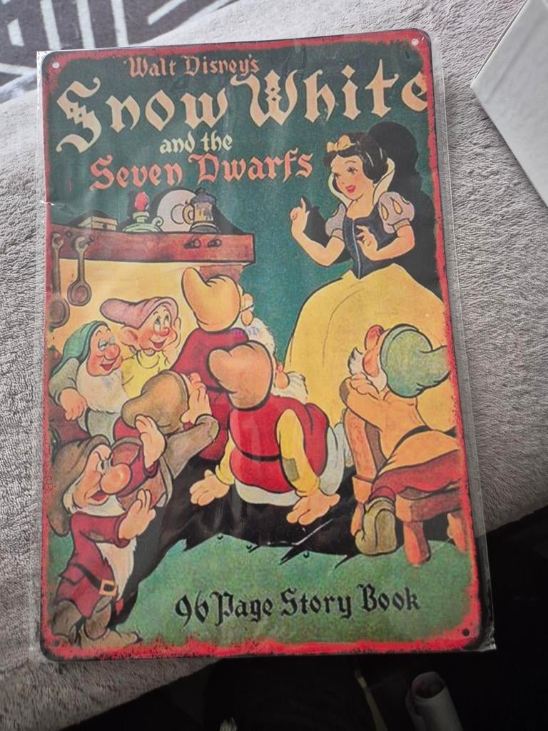 Metalen plaat Disney sneeuwwitje en de zeven dwergen, Verzenden