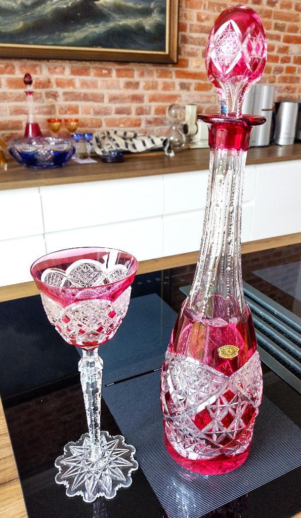 Val Saint Lambert VERREPT karaf en antiek glas, Antiek en Kunst, Antiek | Glaswerk en Kristal, Ophalen of Verzenden