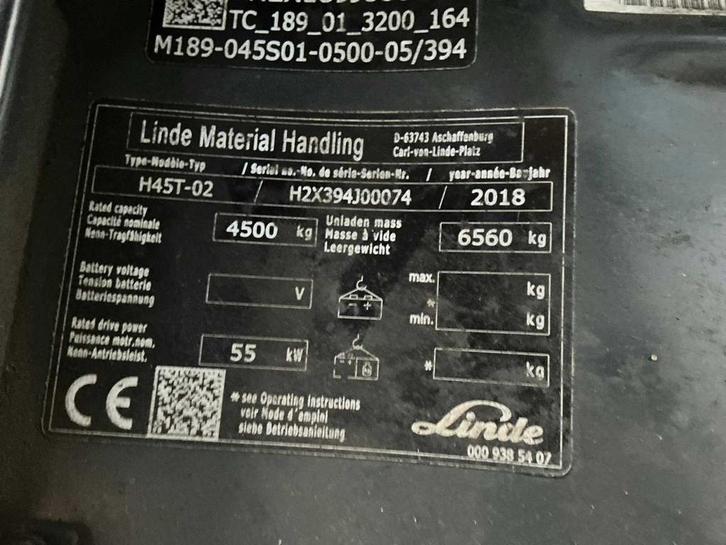 Carreau élévateur Linde H45T 2018, Articles professionnels, Machines & Construction | Chariots élévateurs & Transport interne