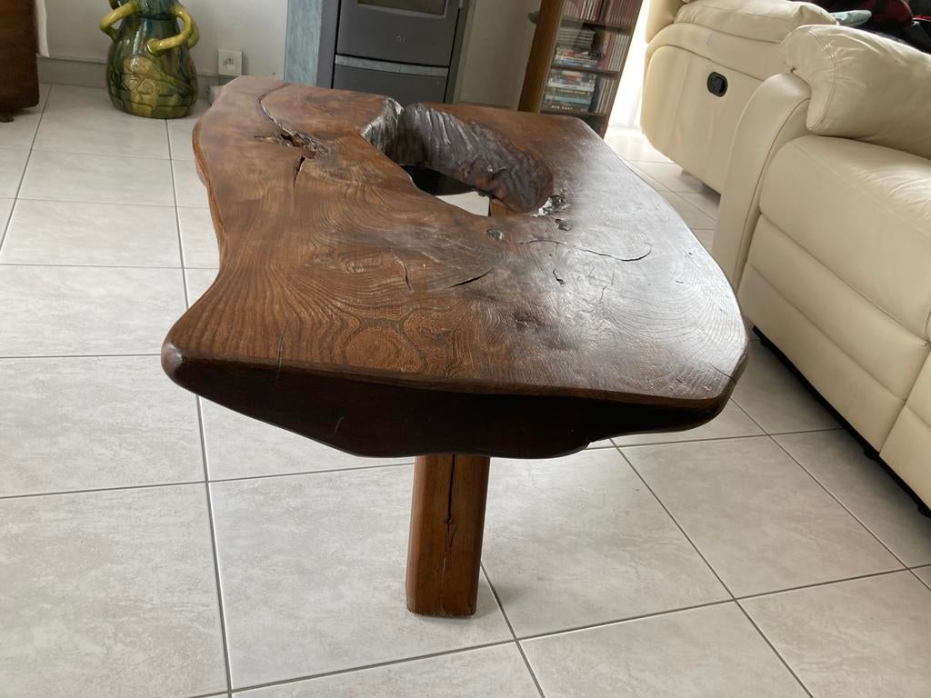 Table basse salon (artisanale)., Ophalen, 50 tot 100 cm, Eikenhout, 50 tot 100 cm