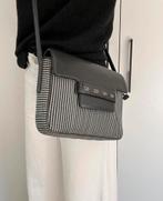 Delvaux Malbec crossbody handtas in toile de cuire, Enlèvement, Noir