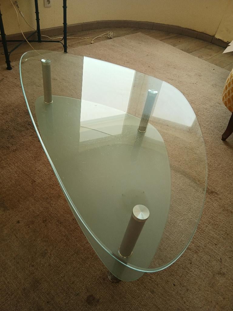 table basse, Maison & Meubles, Enlèvement, Comme neuf, Ovale, Moins de 50 cm