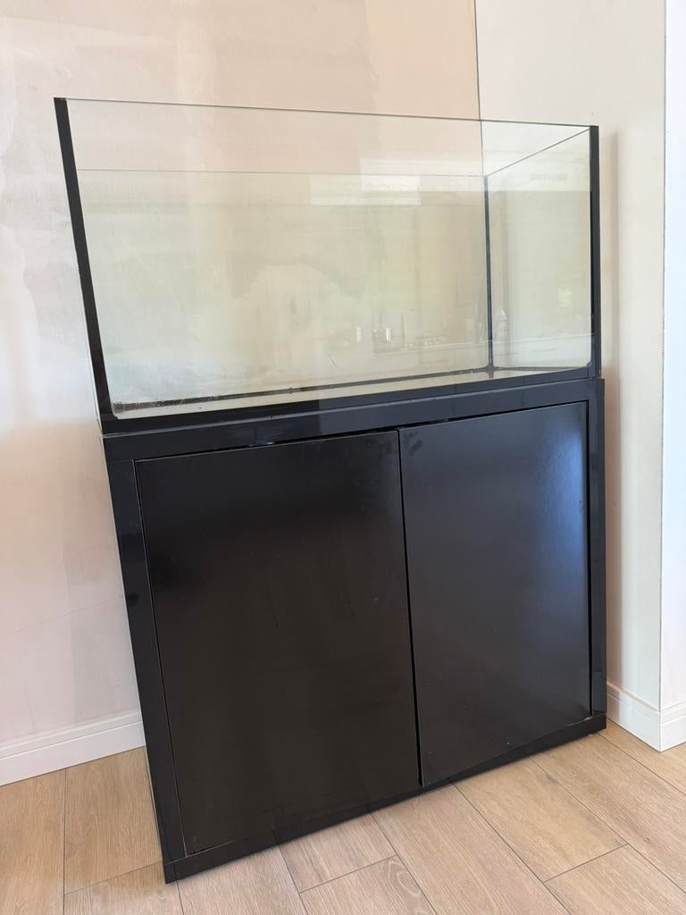 Aquarium + meubel te koop 100b x 50h x 40b 12mm glas, Dieren en Toebehoren, Vissen | Aquaria en Toebehoren, Zo goed als nieuw