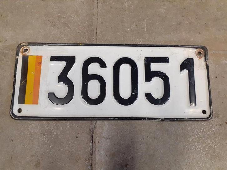 Ancienne plaque d'immatriculation militaire belge ABL, Collections, Objets militaires | Général, Enlèvement ou Envoi