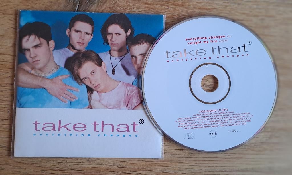 Take That - Everything Changes, CD & DVD, CD Singles, 1 single, Enlèvement ou Envoi, Comme neuf, Pop