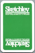 speelkaart - LK14106 - kledijverhuur Sketchley, Verzamelen, Speelkaarten, Jokers en Kwartetten, Verzenden, Zo goed als nieuw, Speelkaart(en)