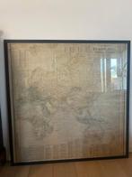 Grote vintage schoolkaart Ca 1900 – mooi ingelijst, Enlèvement, Utilisé