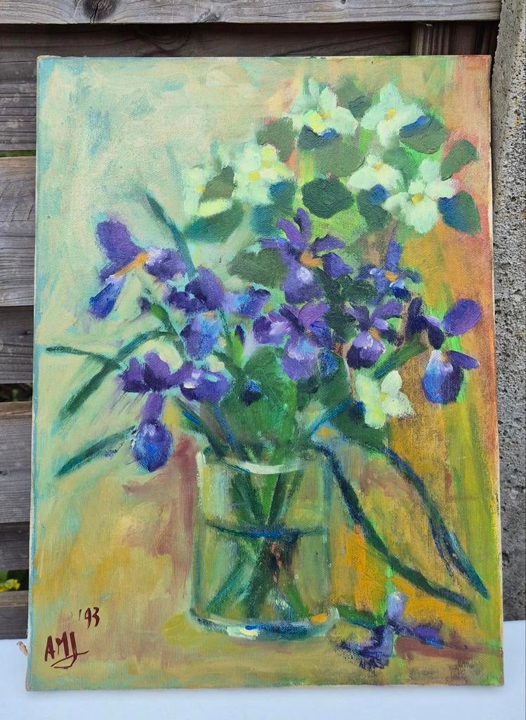 Bloemstuk Schilderij, Antiek en Kunst, Ophalen