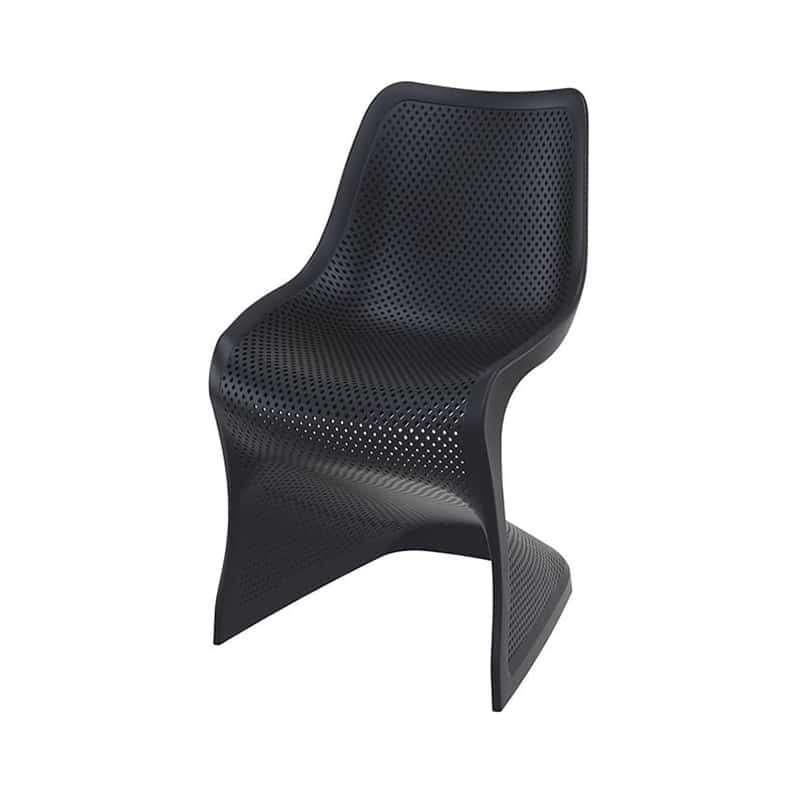 CHAISES DE JARDIN DESIGN NOIRES, Enlèvement, Comme neuf, Plastique, Empilable