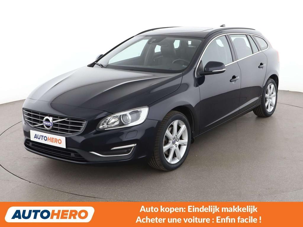 Volvo V60 2.0 D3 Summum (bj 2017, automaat), Auto's, Volvo, Gebruikt, 1675 kg, Blauw, Leder