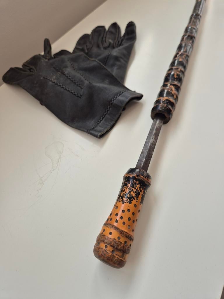 Antieke Franse Canne à Dard Faux Bamboe 19e Eeuw, Antiek en Kunst, Curiosa en Brocante, Ophalen of Verzenden