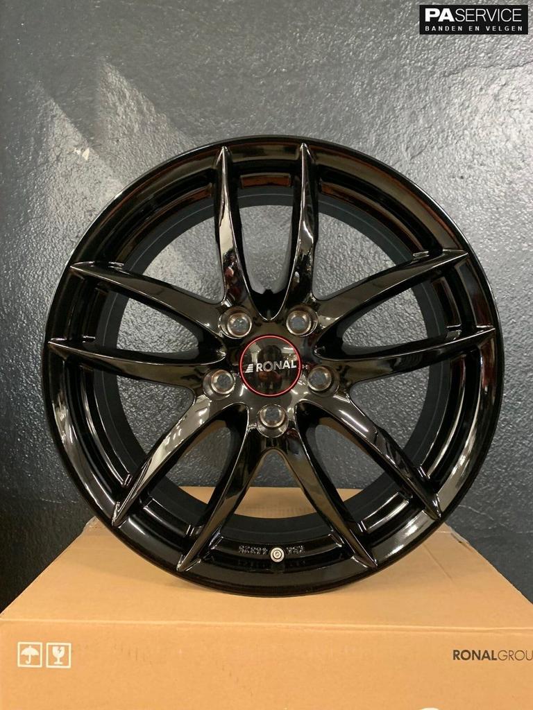 Nieuwe 17 inch Gloss Black Ronal velgen 5*112 VAG Mini Seat, Auto-onderdelen, Banden en Velgen, Banden en Velgen, 17 inch, Nieuw