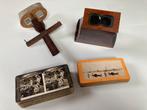 Twee oude stereoscopen (1900-1930) plus foto’s, Ophalen of Verzenden