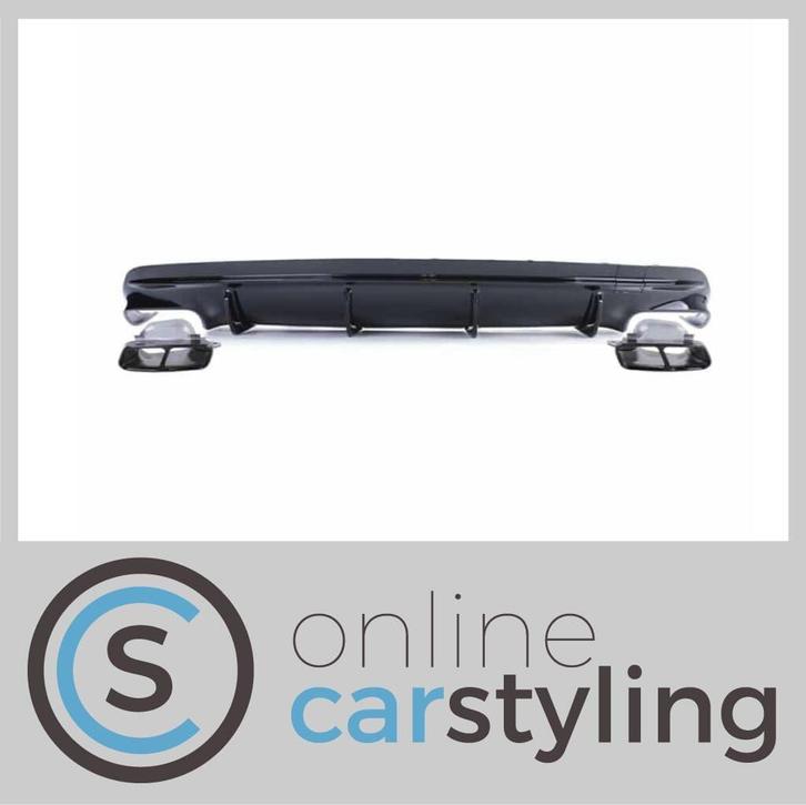 Achterbumper Diffuser Mercedes CLA C117 AMG Line Glossy Blac, Auto diversen, Tuning en Styling, Ophalen of Verzenden