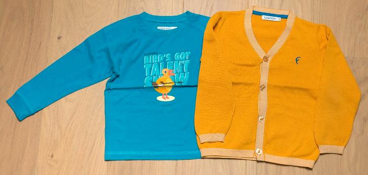 T-shirt + cardigan Filou&Friends, maat 5 jaar, Kinderen en Baby's, Kinderkleding | Maat 110, Gebruikt, Jongen, Setje, Ophalen of Verzenden