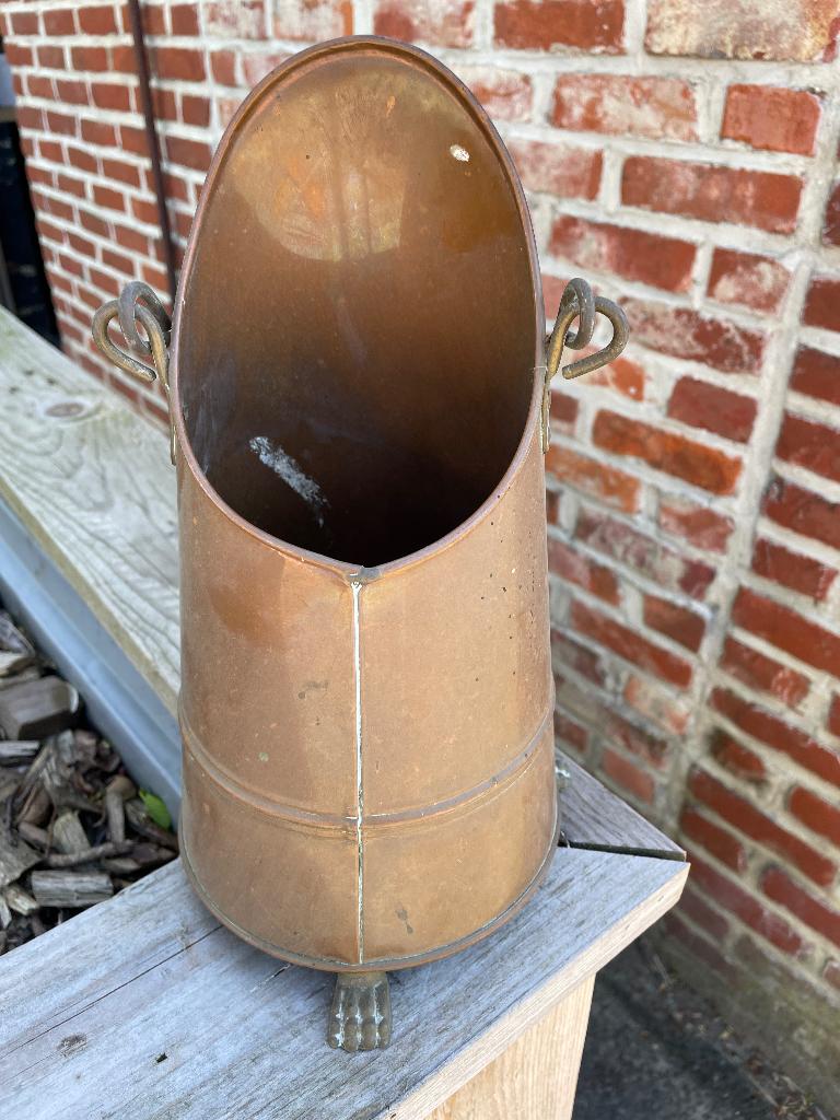 Kleine koperen kolenkit, Antiek en Kunst, Ophalen, Koper