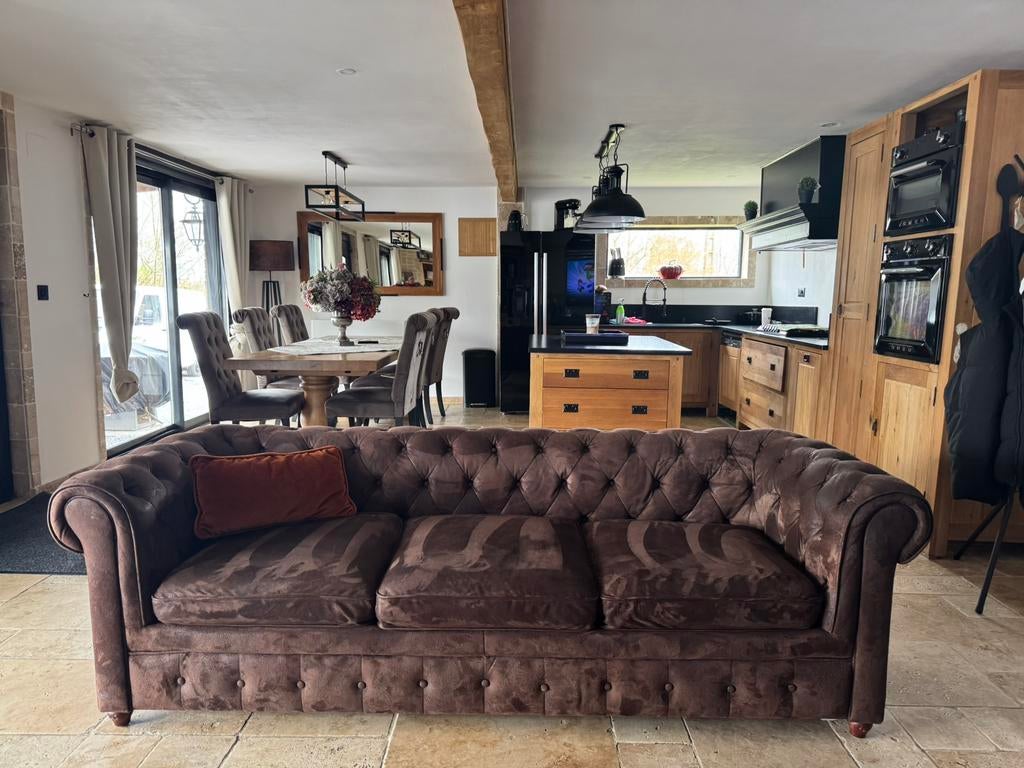 Canapé-lit, maison du monde, Maison & Meubles, 200 à 250 cm, Banc droit, Comme neuf, Repro