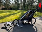 Thule Chariot Lite 2 fietskar + joggingwiel + verkleinkussen, Enlèvement, Comme neuf, Remorque pour enfant, Suspension