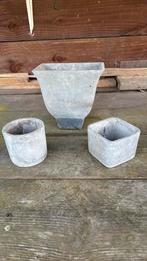 Cementpot met een diameter van 10 cm en 10/20 cm, Ophalen, Gebruikt