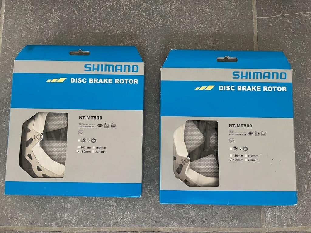 2 SHIMANOremschijf RT-MT800 CENTERLOCK ICE TECHNOLOGIES180mm, Fietsen en Brommers, Ophalen of Verzenden, Nieuw, Wiel, Shimano