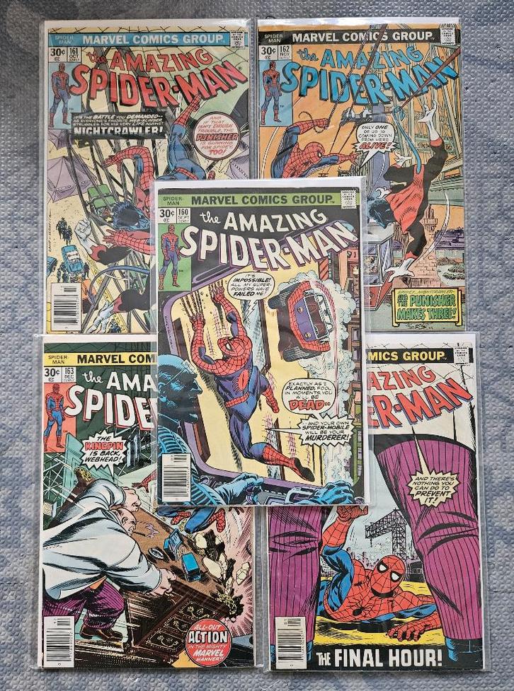 the Amazing Spider-Man (vol.1) #160-164 (1976), Boeken, Strips | Comics, Gelezen, Complete serie of reeks, Ophalen of Verzenden