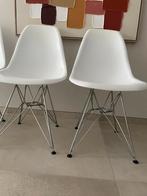 6 witte designstoelen, Maison & Meubles, Chaises, Métal, Comme neuf, Enlèvement, Cinq, Six Chaises ou plus