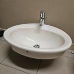 2 lavabos met kraan te koop, Ophalen, Gebruikt, Inox, Wastafel