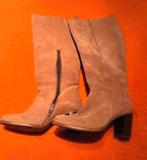 Leren bruine/cognac daim laarzen 39, Kleding | Dames, Ophalen of Verzenden, Zo goed als nieuw