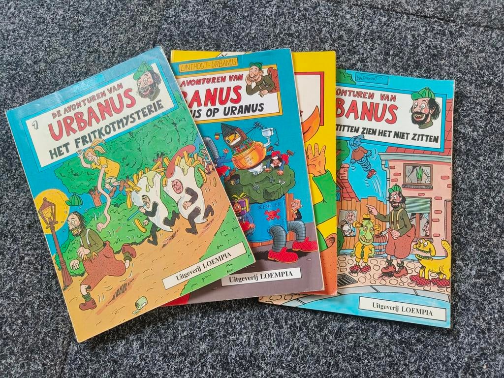 4 strips Urbanus, Boeken, Meerdere stripboeken, Ophalen of Verzenden, Gelezen