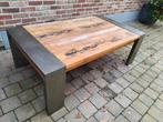 salontafel Teak hout en taal, Huis en Inrichting, Tafels | Salontafels, Ophalen, Zo goed als nieuw, Teakhout