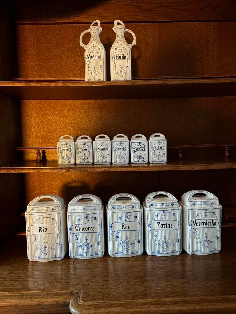 Bocaux de rangement vintage en porcelaine, Antiquités & Art, Enlèvement