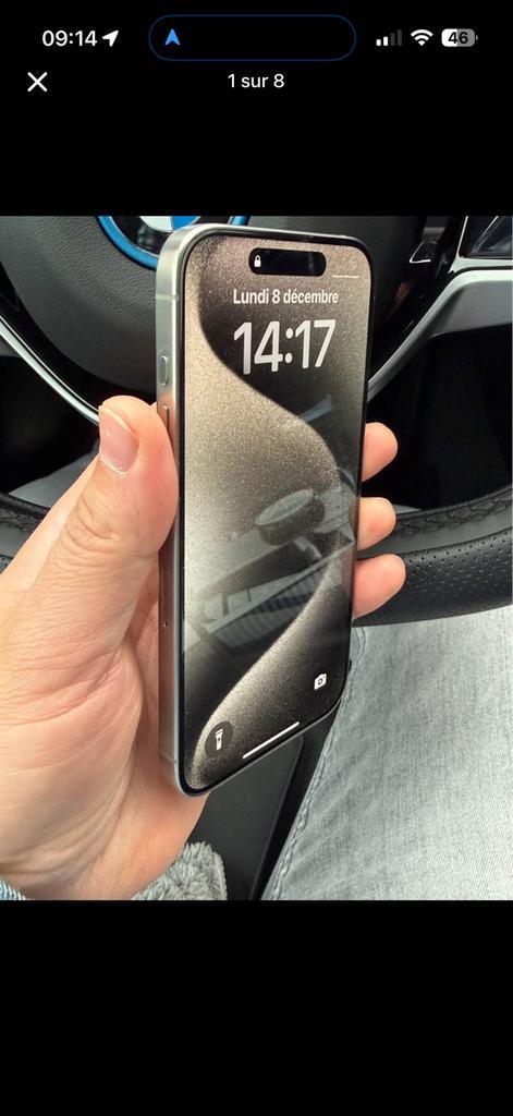 iPhone 15 Pro Titanium - Originele staat, Telecommunicatie, Mobiele telefoons | Apple iPhone, Gebruikt, 64 GB, Zonder abonnement