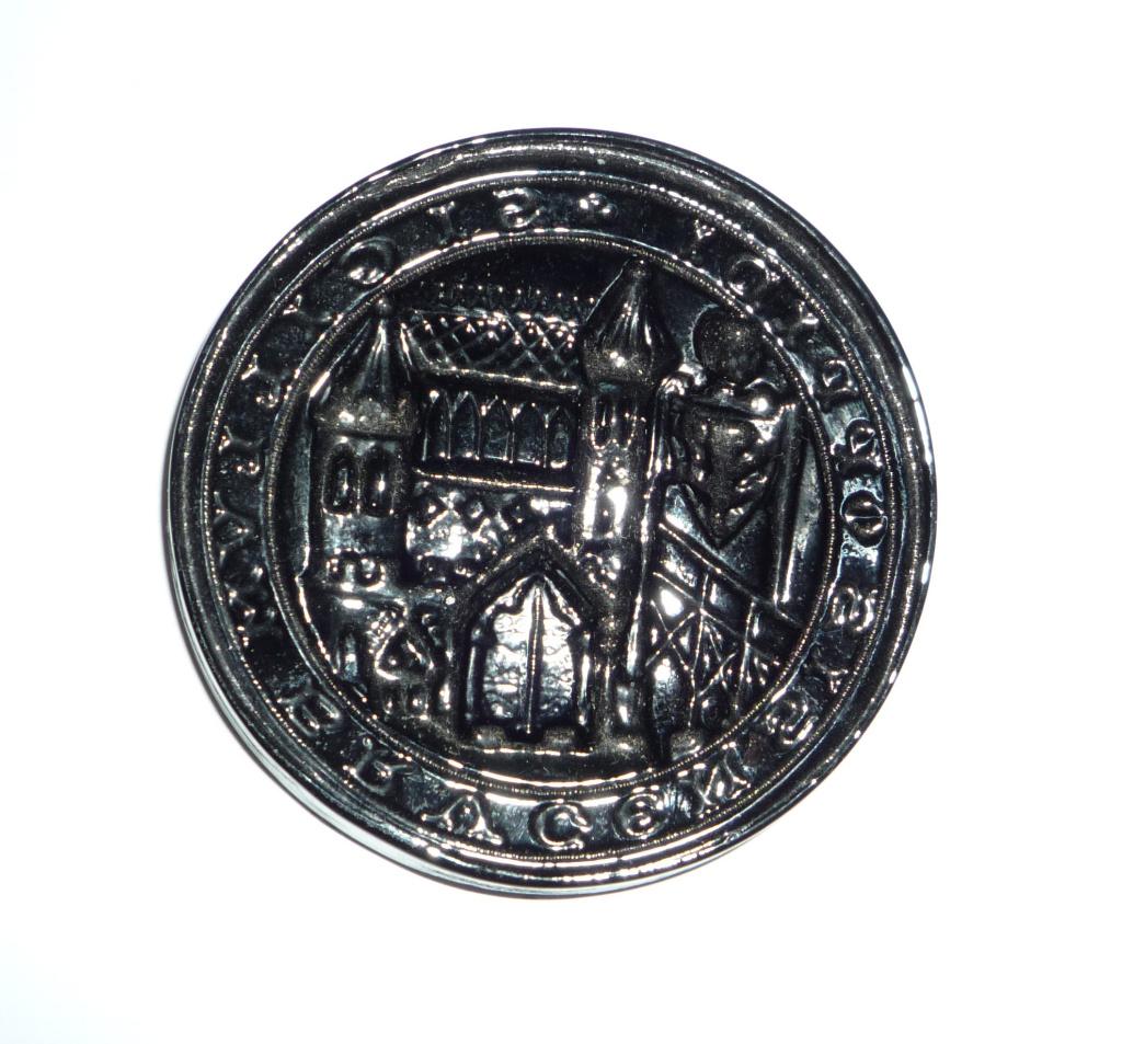 Glazen medaille (Brugge negatief), Ophalen, Overige materialen