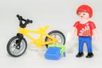 Playmobil jongen met fiets, Ophalen of Verzenden