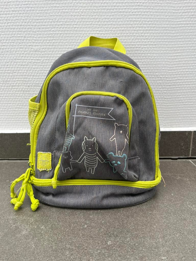 Kleuter rugzak/schooltas, Bijoux, Sacs & Beauté, Sacs | Cartables, Comme neuf, Gris, Enlèvement