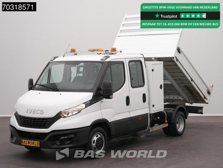 Iveco Daily 35C14 Open Laadbak Dubbel Cabine 3,5t Trekhaak D, Auto's, Bestelwagens en Lichte vracht, Bedrijf, Te koop, Airconditioning
