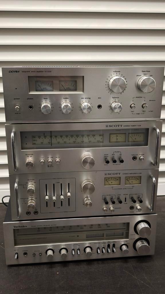 Technics SA 400 - Scott A 436 Tuner T 526 - Denon sa 3350, TV, Hi-fi & Vidéo, Chaîne Hi-fi, Enlèvement, Denon