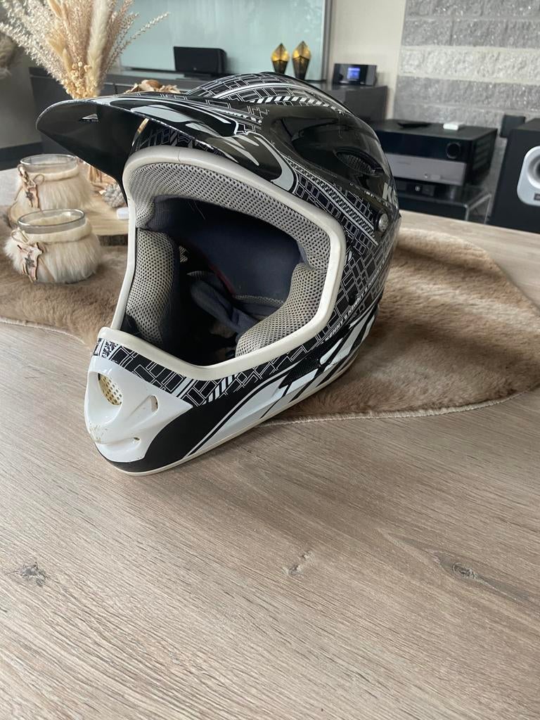 Kenny bmx helm zwart/wit, Ophalen, Gebruikt