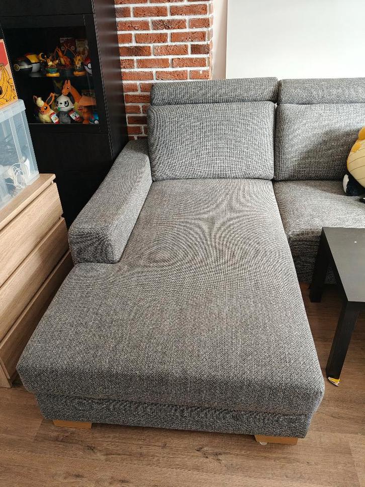 Chaise longue + hoofdsteun, Huis en Inrichting, Zetels | Zetels en Chaises Longues, Zo goed als nieuw, Eenpersoons, Minder dan 150 cm