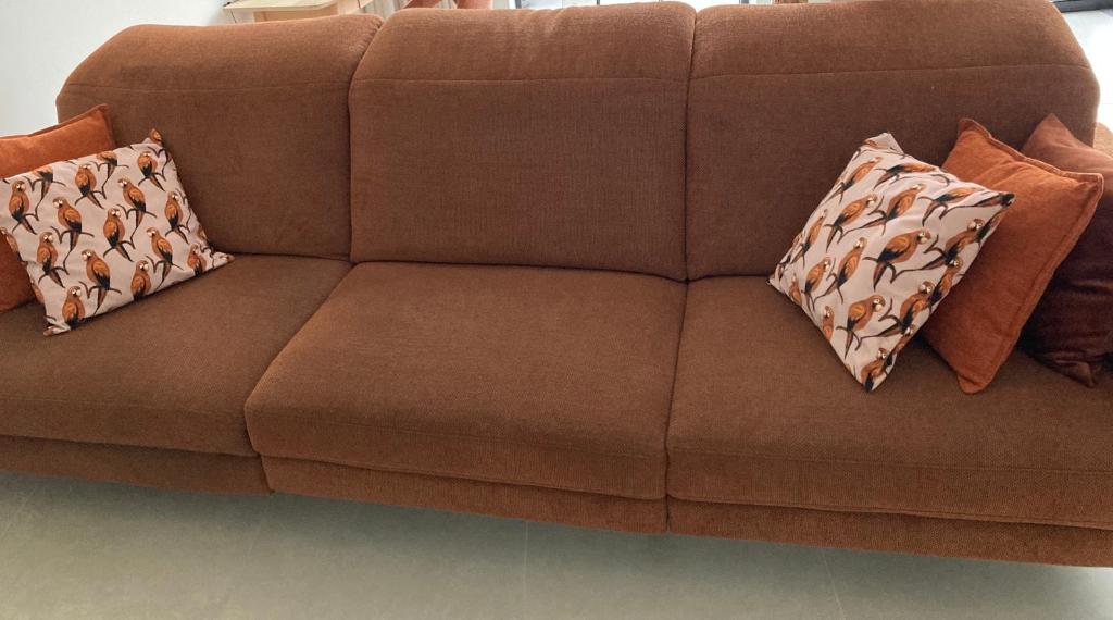 3 zit salon cognac in goede staat - niet gerookt -van 2023, Ophalen, 250 tot 300 cm, Driepersoons, 75 tot 100 cm