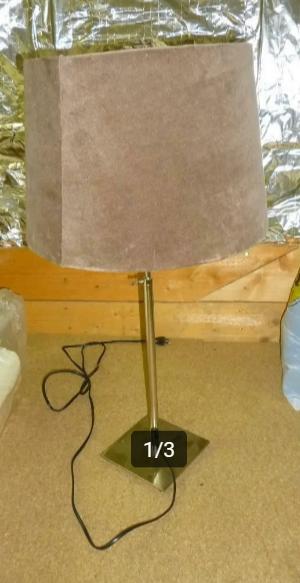 lampedaire in bruine velours, Ophalen of Verzenden, Zo goed als nieuw